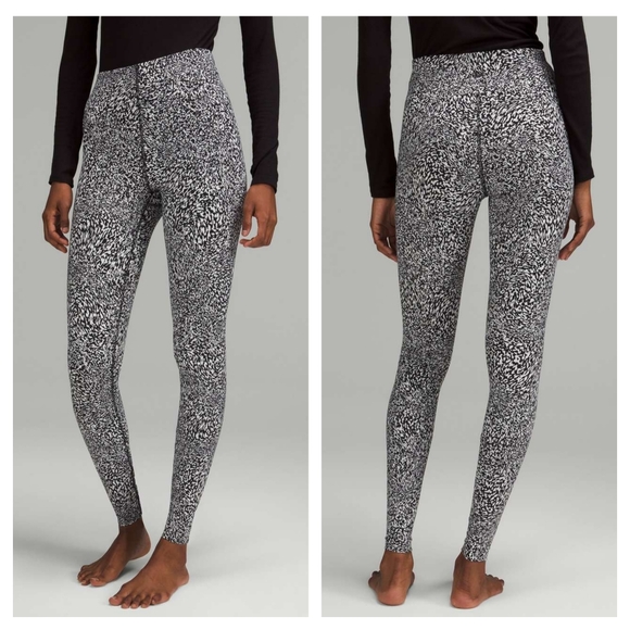 lululemon athletica Pants - Lululemon InStill High-Rise Tight 28" Warped Grain Alpine White Black Size 16